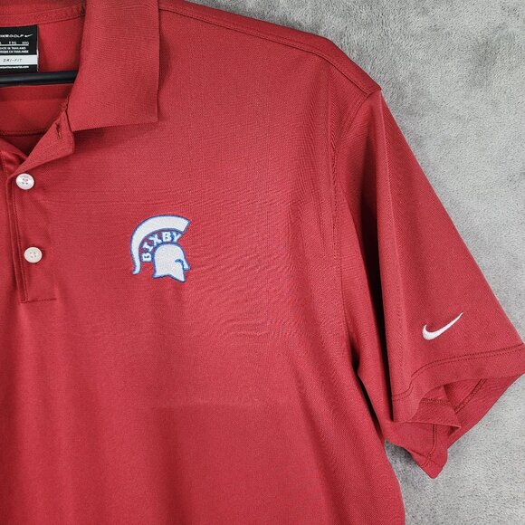 Men's Nike Golf Red Polo Shirt Dri-Fit Spartan Embroidery Short Sleeve Size XXL - Picture 3 of 11